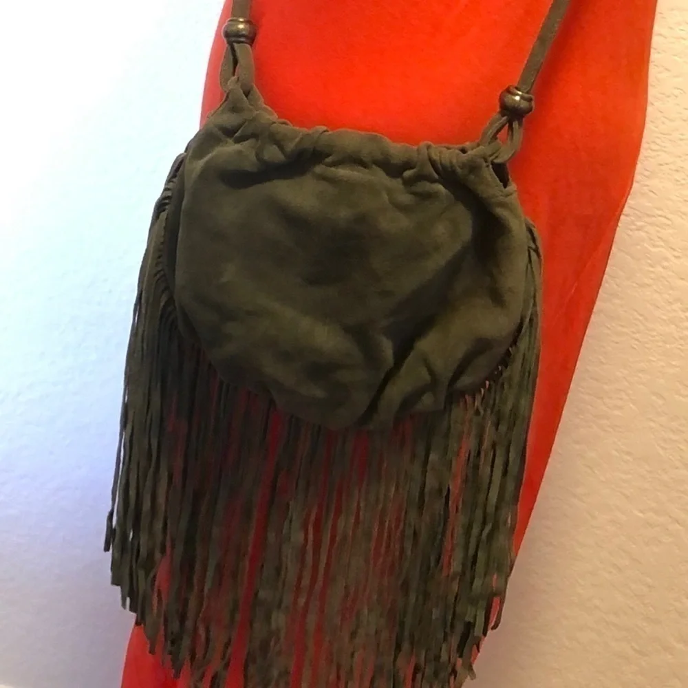 Urban Outfitters 100% suede fringe purse